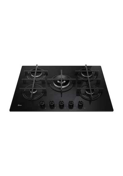 Hoover HVG7PB/TK 5 Gözlü Cam Yüzeyli Gazlı Ankastre Ocak