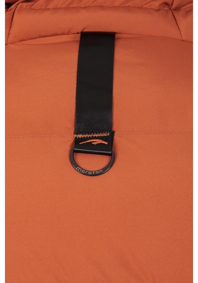 Maraton Sportswear Regular Erkek Kapşonlu Uzun Kol Basic Kiremit Mont 21259-kiremit Kiremit
