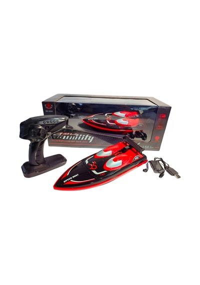 Uzaktan Kumandalı Şarjlı Sürat Teknesi Mx-0057-2 Kırmızı