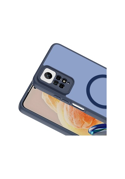 Redmi Note 12 Pro 4g Kılıf M-safe Şarj Özellikli Zore Babet Kapak - Lacivert