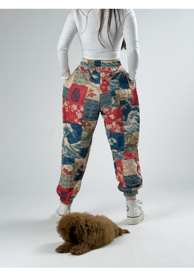 Cocopelli Etnik Desenli Kadın Jogger Pantolon Coc2918