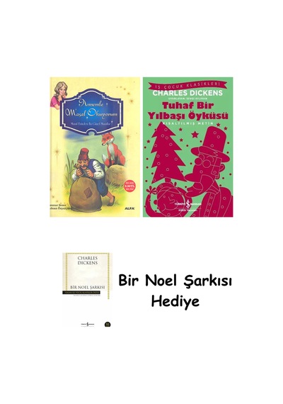 Annemle Masal Okuyorum Ciltli + Tuhaf Bir Yılbaşı Öyküsü + Bir Noel Şarkısı