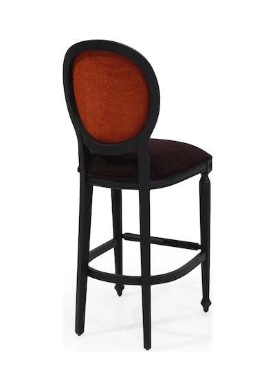 Madalyon Ahşap Bar Sandalyesi Siyah