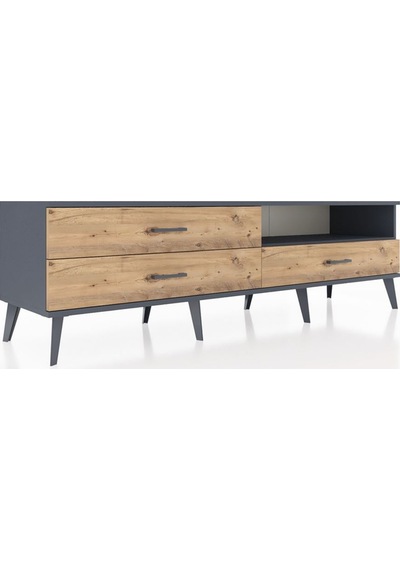 Hyperion Tv Ünitesi Tek Raflı 3 Çekmeceli 176x44x51 Antrasit-antrasit/çam Antrasıt/atlas Çam Hyperion Tv Ünitesi Tek Raflı 3 Çekmeceli 176x44x51 Antrasit-antrasit/çam Antrasıt/atlas Çam