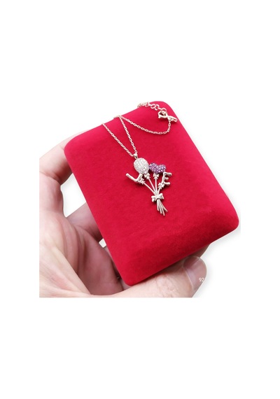 Modahilye 925 Ayar Gümüş Love Tasarım Rose Gold Renk Kolye Rose Gold
