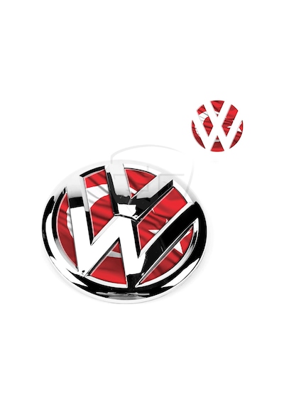 Volkswagen Arka Bagaj Logo Türk Bayrak 3D Iç Sticker