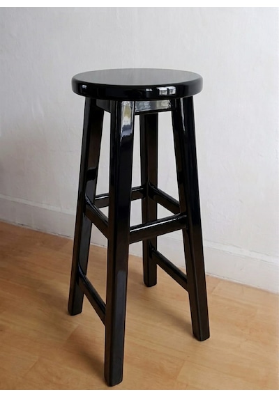 Ahşap Tabure 75 Cm Siyah