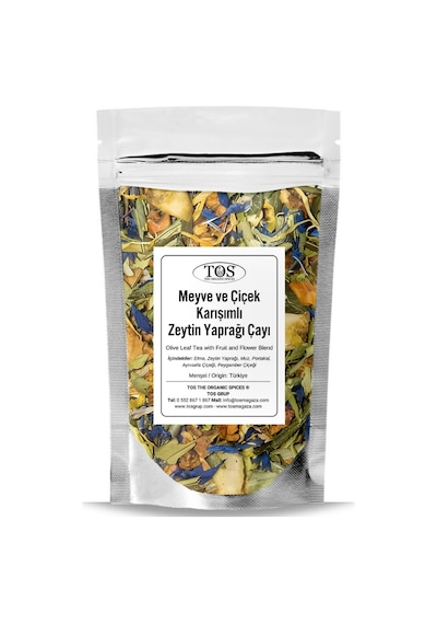 Tos The Organic Spices Meyve ve Çiçek Karışımlı Zeytin Yaprağı Çayı 40 G
