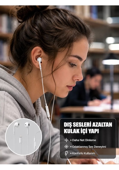 Hepsi Ergonomik Tasarımlı Stereo Ses Performanslı Kablolu Kulaklık Yeni Nesil Najmaddin