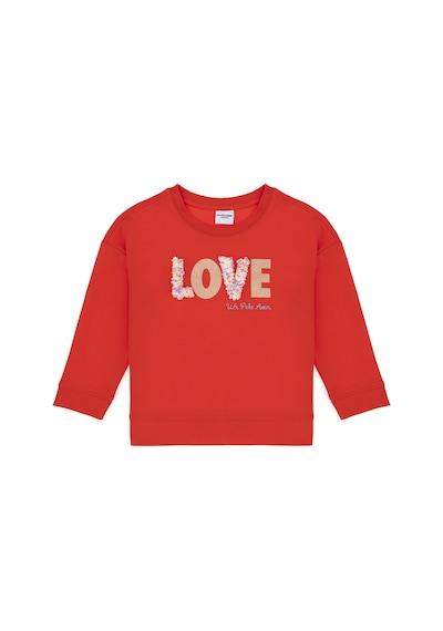 U.S. Polo Assn. Kız Çocuk Nar Çiçeği Bisiklet Yaka Sweatshirt 50298159-VR239