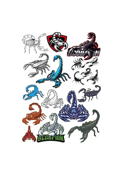 Akrep Sticker Set 15 Parça Telefon, Tablet, Defter, Laptop Sticker