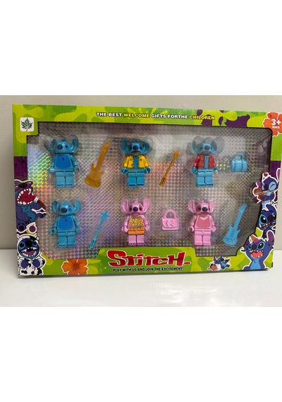 Stitch Figür Seti Aksesuarli Oyuncak Set 12 Parça Çok Renkli