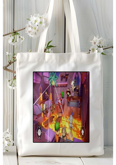 Art Hediye Stumble Guys Oyun Baskılı Omuz Çanta Kişiye Özel Model 2 Çok Renkli