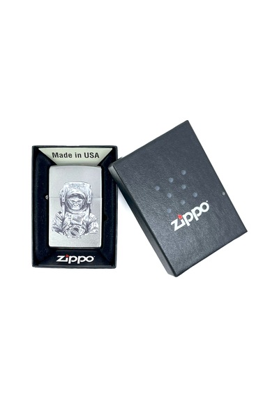 Zippo Astronaut Monkey Dizayn Çakmak Gri