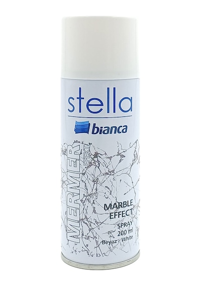 Stella İnce Mermer Efekt Sprey Boya Beyaz 200 Ml BEYAZ