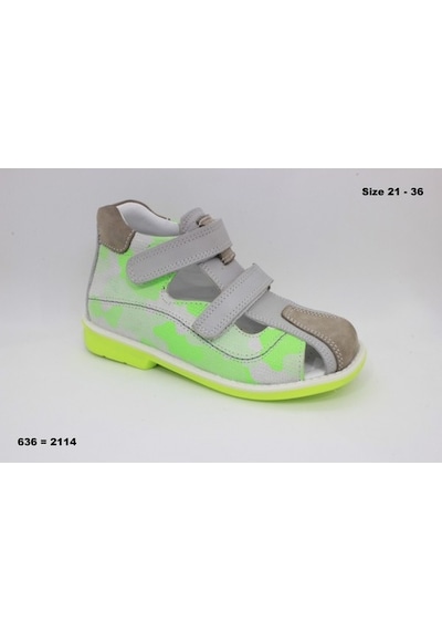 Ortopedia 636 Gri/Yeşil Unisex Çocuk Ayakkabı