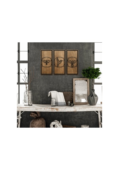 3 Parça Geometrik Kuş Dekoratif Ahşap Duvar Tablosu – Madamvila