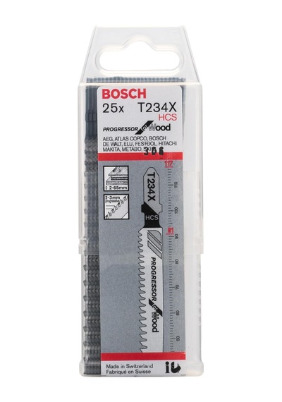 Tr 25x T 234 X Progressor For Wood Dekupaj Testere Bıçağı Yumuşak Ahşap, Kontrplak İçin, Uzunluk 117 Mm, Profesy