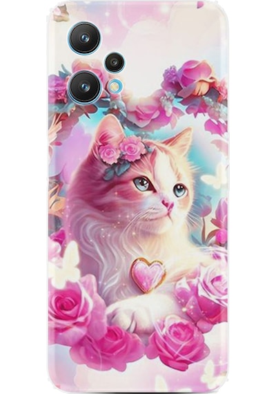 Realme 9 Pro Kılıf Boutique Baskılı Resimli Güzel Kedi Pcode -037