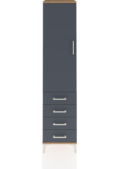 Hyperion Dolap 2 Raflı 4 Çekmeceli Tek Askılı 44x44x195 Çam-a... Çam