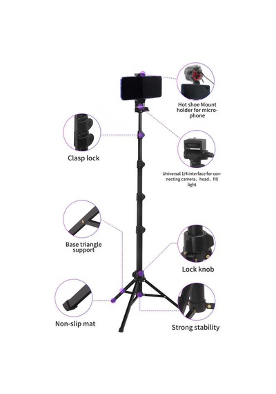 Jmary MT-36 Tripod 171 cm 360 Derece Dönebilen Başlık 4 Kademeli Yükselik Ayarı