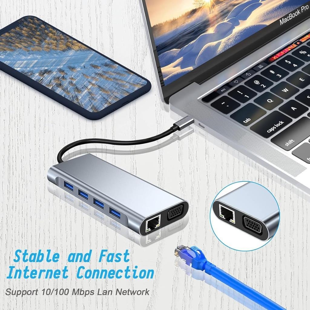 Taplin Tk-122 11 İn 1 Type-c Hub Usb Hdmı Vga Lan Çoklayıcı 1 ADET