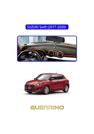 Suzukı Swift 2017-2020 Torpido Koruma Halısı Mavi Kenar
