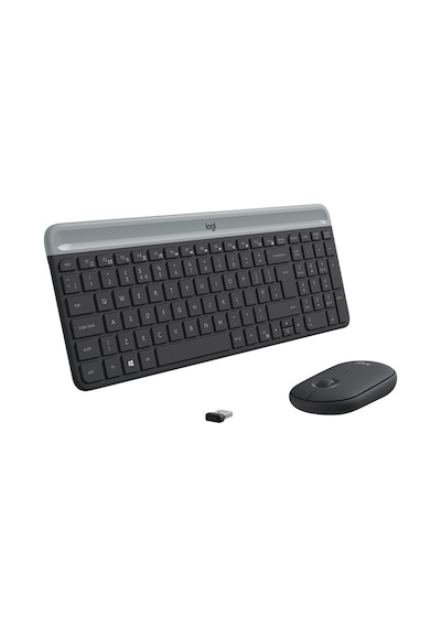 Logitech Mk470 İnce Kablosuz Set Siyah 920-009435 Optik