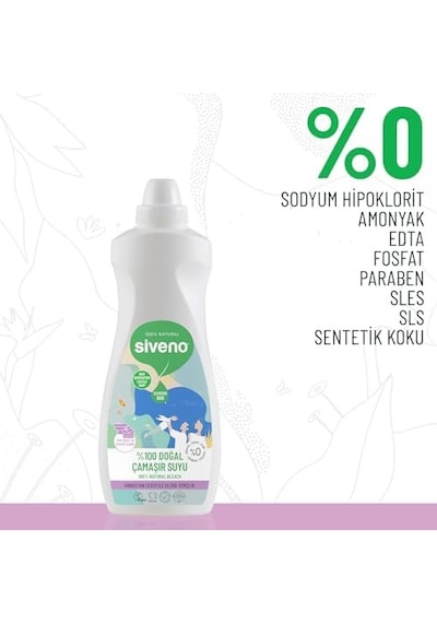 %100 Doğal Çamaşır Suyu Bitkisel Lavanta Çay Ağacı Tüm Yüzey Ve Kumaşlarda 700 Ml 0.75 LT - 2.5 LT - 12 KG