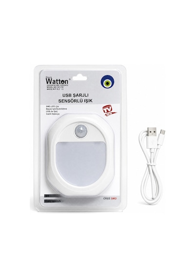 Hareket Sensörlü Usb Şarjlı Led Lamba Wt-739 Standart