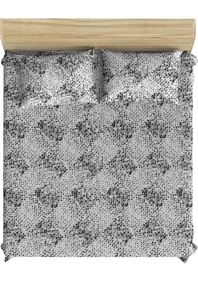 Çift Kişilik Lastikli Çarşaf 160x200 Ve Iki Adet 50x70 Yastık Kılıfı Üçgenler