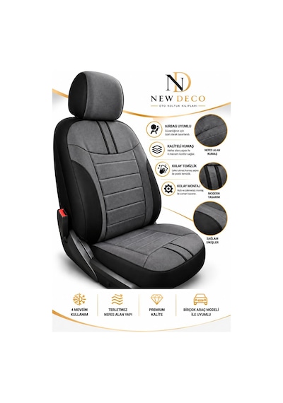Mitsubishi L200 Çift Kabin Uyumlu Jakar Arabiyeli Oto Koltuk Kılıfı Airbag Uyumlu Lüks Seri Tam Set 34957658