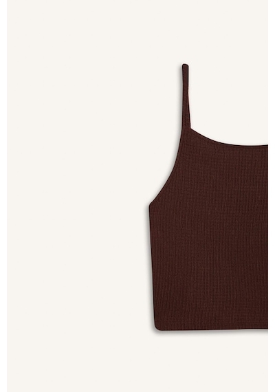Defacto Coool Fitted Basic Düz Bürümcük Askılı Atlet E0626ax25smbn533 Kahve
