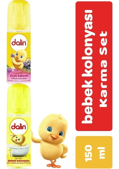Dalin Bebek Kolonyası 150ML Bıcı Bıcı Kokusu-çiçek Bahçesi Karma 2 Li Set