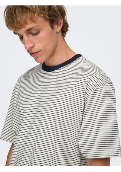 Only & Sons Fred Life Erkek Tişört 22036384-gdn Kahverengi
