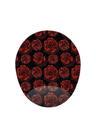 Kırmızı Güller - Bilek Destekli Güllü Gül Desenli Mousepad