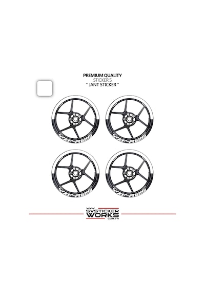 Yamaha Yzf-r125 Jant Şeridi Yarım Jant Kaplama & Yzf-r125 Yazı Sticker Seti 70781119