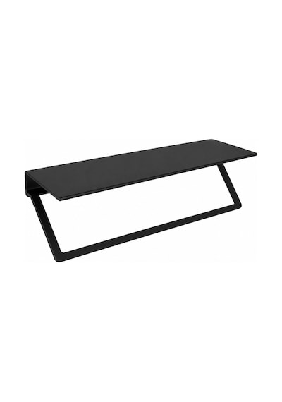 Dekoratif Metal Havluluk Duvara Monte Banyo Rafı Ve Havlu Askılığı Siyah Metal Banyo Organizer Siyah Havluluk