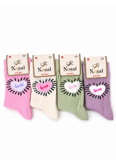 Tunella Kız Çocuk Çorabı 4 Lü Set 8-9 Yaş KARIŞIK RENK