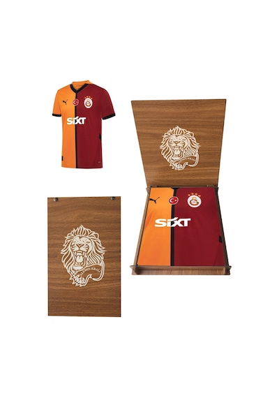 Galatasaray Lisanslı 2024/2025 İç Saha Forma Aslan Ahşap Kutulu 001