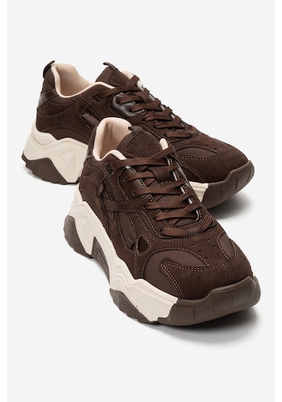 Lecce Kahverengi Süet Kadın Spor Sneakers