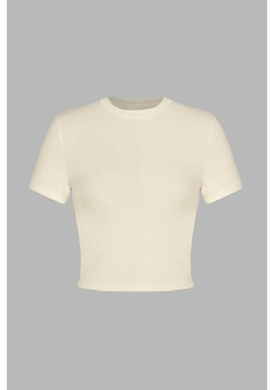 Hiccup Slim Fit Bisiklet Yaka Tişört Natural