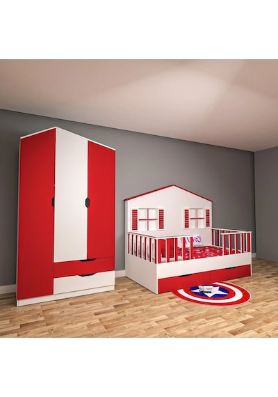 Roof Bebek Odası Takımı Mdf Antrasit Roof Bebek Odası Takımı Mdf Antrasit