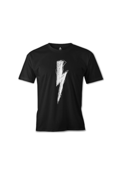 Şimşek Siyah Erkek Tshirt