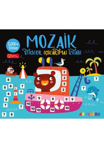 Mozaik Çıkartma Kitabı - Siyah - Msbu-728255