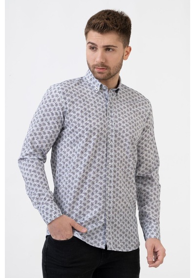 White Stone San Sebastián G2324 Regular Fit Pamuklu Gömlek Desenli Xl Çok Renkli