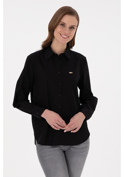 U.s. Polo Assn. Kadın Siyah Gömlek Desenli 50297103-vr046 Siyah