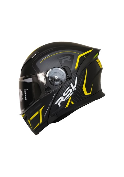 Fazer Motosiklet Çene Açılır Kask Güneş Vizörü Motor Kaskı Duncan Yellow Siyah