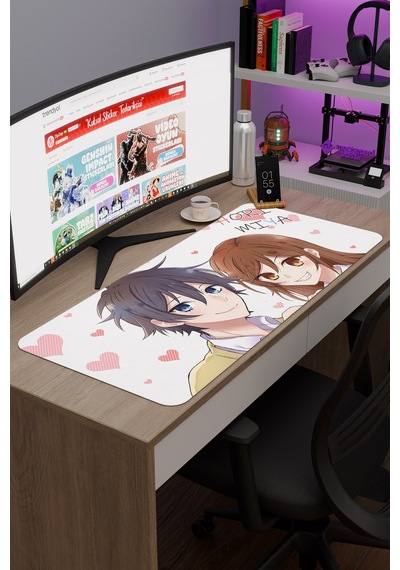 Horimiya Anime V2 - 90x40 Xxl Gaming Kauçuk Kaymaz Taban Mouse Pad Fare Altlığı