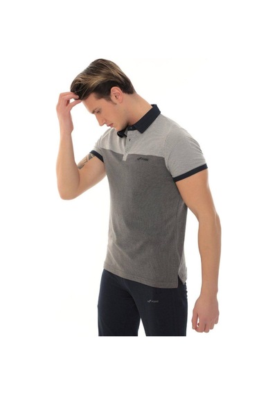 Erkek Polo Yaka T-shirt Takım Antramelanj Lacivert